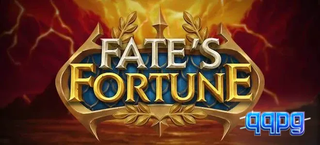 Interface de jogo do slot Fate’s Fortune com elementos temáticos de deuses e rodas de prêmios.
